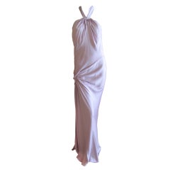 Christian Dior lilac silk bias cut halter dress