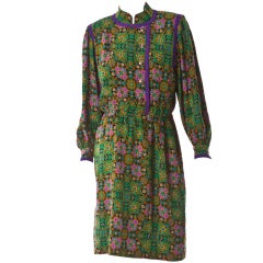 Yves Saint Laurent Rive Gauche vintage silk dress