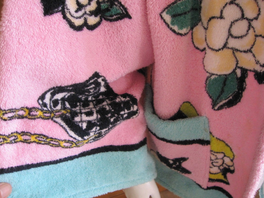 Chanel charming vintage terrycloth beach wrap/robe L at 1stDibs | robe