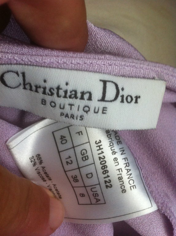 Christian Dior lilac silk bias cut halter dress 1