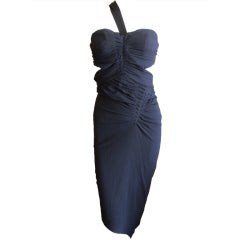 Gucci Tom Ford era sexy backless little black silk dress