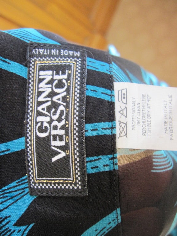 Gianni Versace vintage men's Baroque sheer silk  shirt sz 54 5