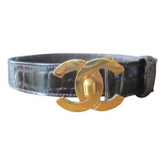 Chanel crocodile belt