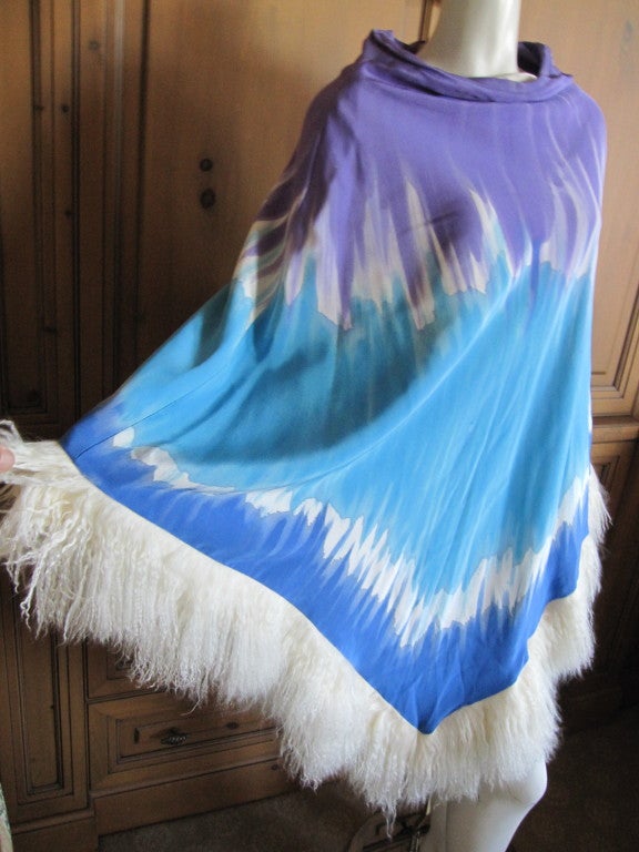 Women's J. Mendel and Maria Snyder hand painted silk poncho