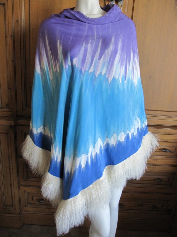 J. Mendel and Maria Snyder hand painted silk poncho 1