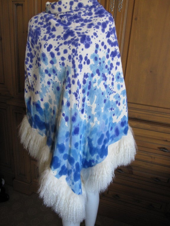 Women's J. Mendel and Maria Snyder hand painted silk poncho