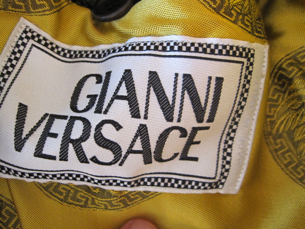 Gianni Versace 1984 Alligator emboss Patent leather Moto Jacket 7