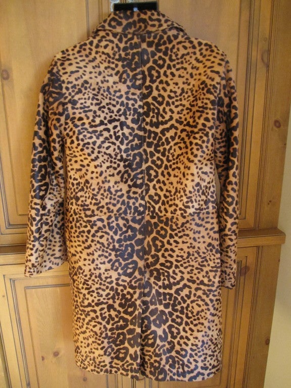 Men's Prada men's leopard calf fur coat  sz 38 (48) NWT