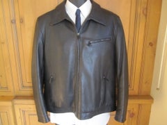 Gucci by Tom Ford rare Sable lined leather jacket sz 42 Men's