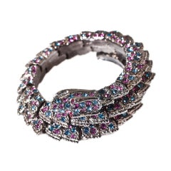 Kenneth Jay Lane jeweled snake wrap bracelet