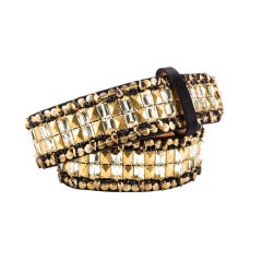 Alexander McQueen wide jeweled belt