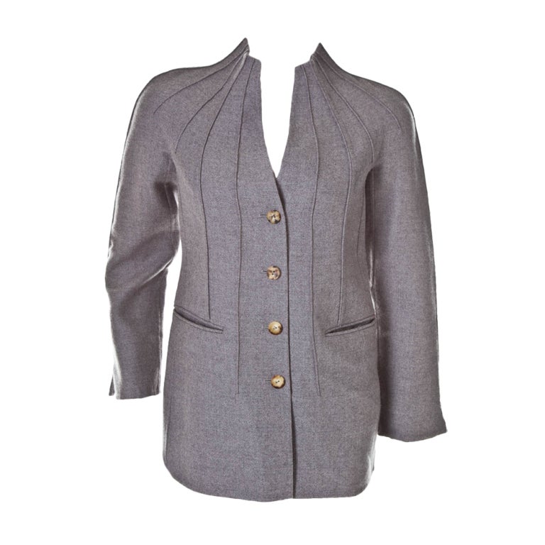 Chado Ralph Rucci luxurious pure cashmere sculptural jacket at 1stDibs