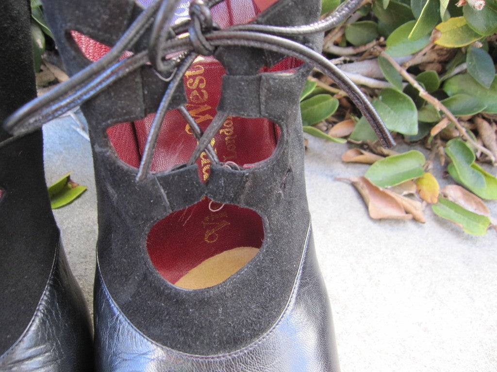 Vivienne Westwood 1993 leather and suede pumps 5