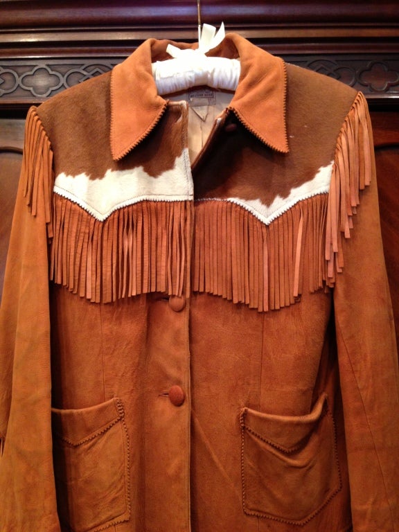 Levi's western wear fringed suede jacket with cowhide trim at 1stDibs |  levis suede jacket, fringed suede jackets, levi's suede trim western shirt  jacket