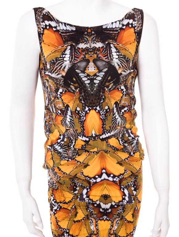 Women's McQueen iconic butterfly dress sz 38