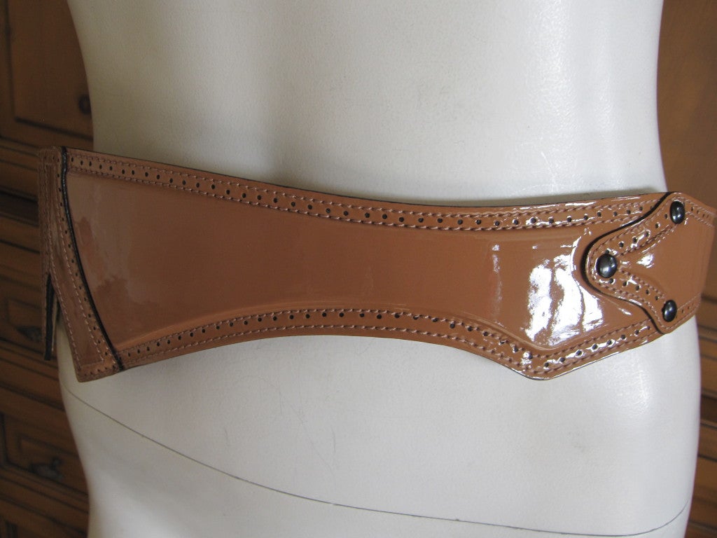 Women's Azzedine Alaia patent leather belt