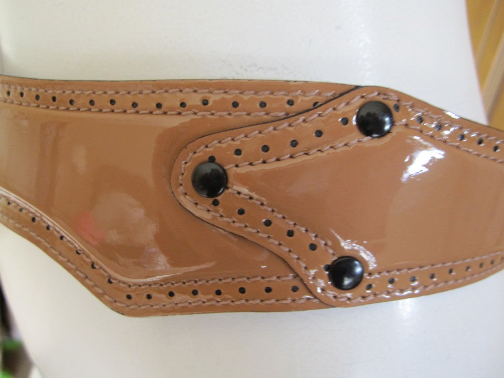 Azzedine Alaia patent leather belt 1