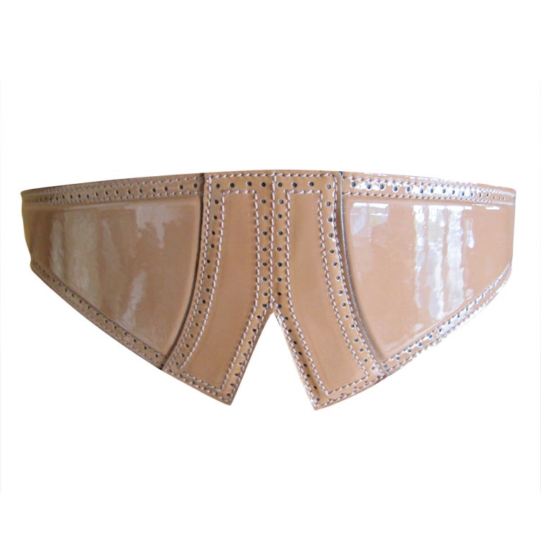 Azzedine Alaia patent leather belt