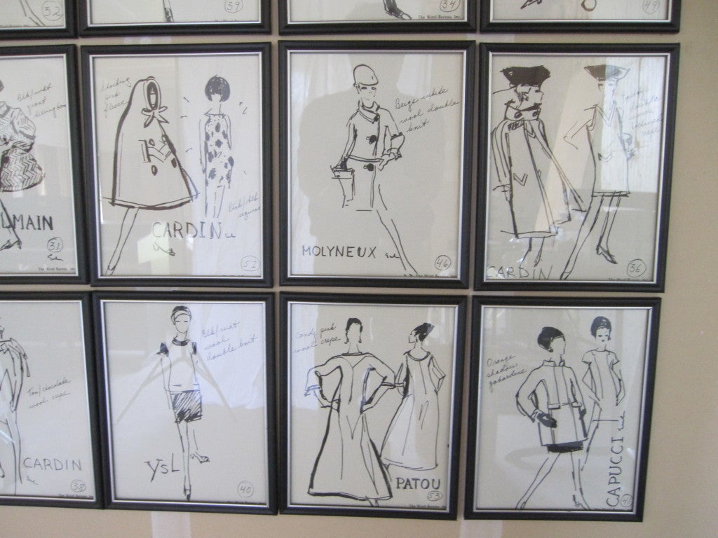 Joe Eula 1960's collection of 23 drawings for The Wool Bureau 5