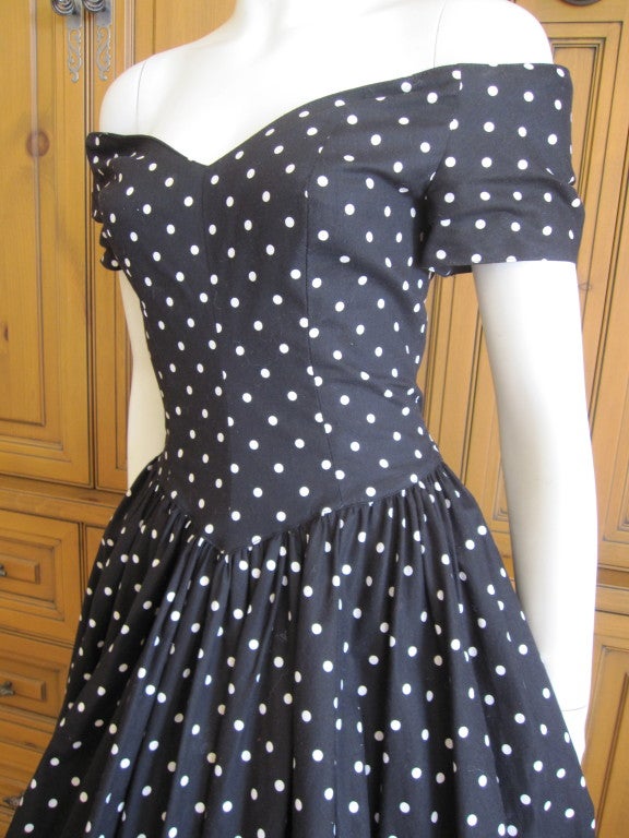Jean Louis 1950's sweet polka dot dress I magnin 1