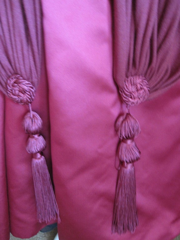 Oscar de la Renta silk and cashmere gown with longcashmere wrap 6