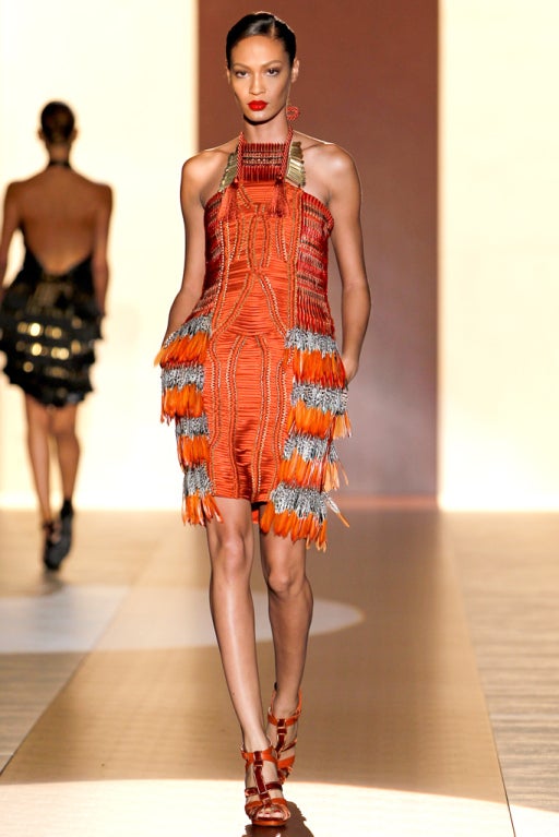 gucci feather dress