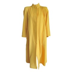 Valentino vintage bright yellow wool coat sz 6