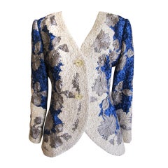 Vintage James Galanos silk ribbonwork jacket