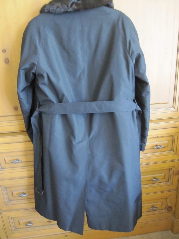 mink lined trench coat