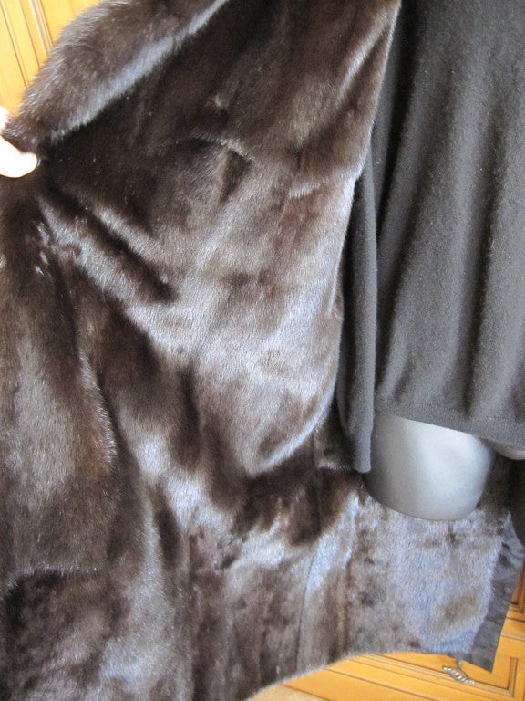 Fendi mink lined men's black belted trench coat 42 R ; Exquisite at 1stdibs