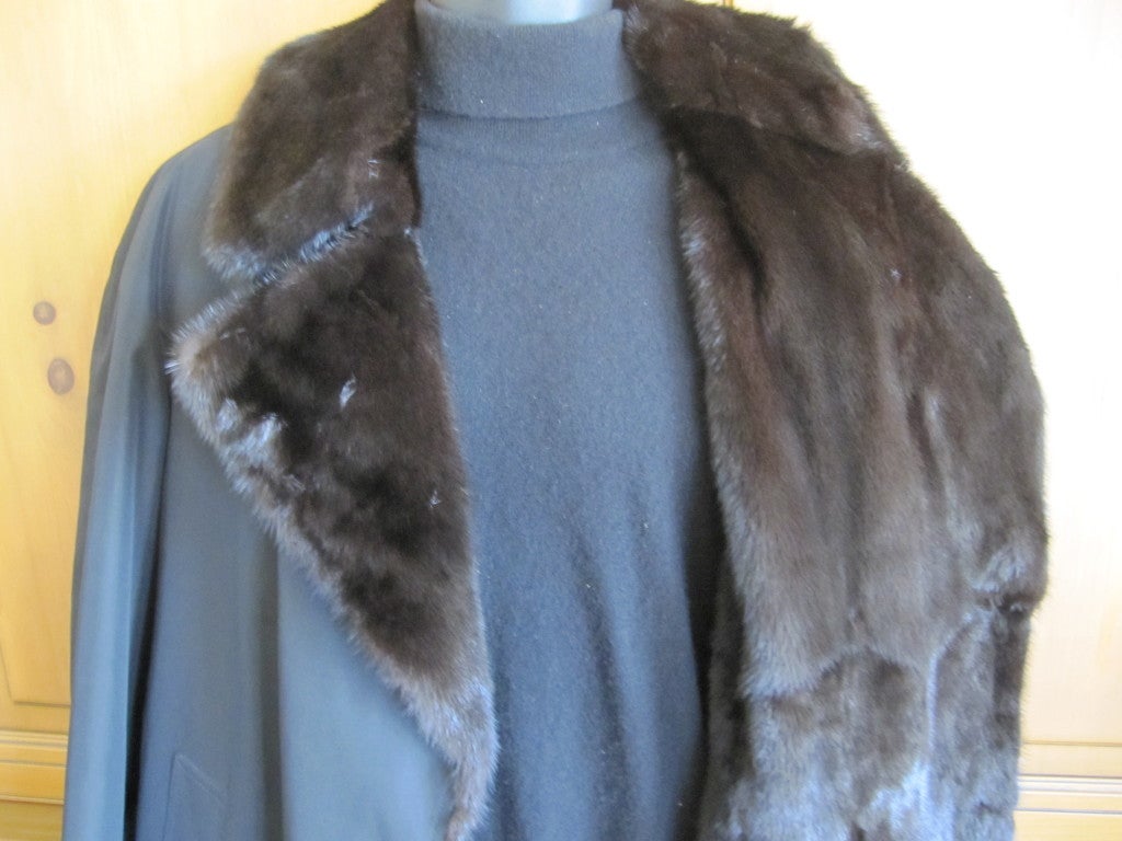 mink lined trench coat