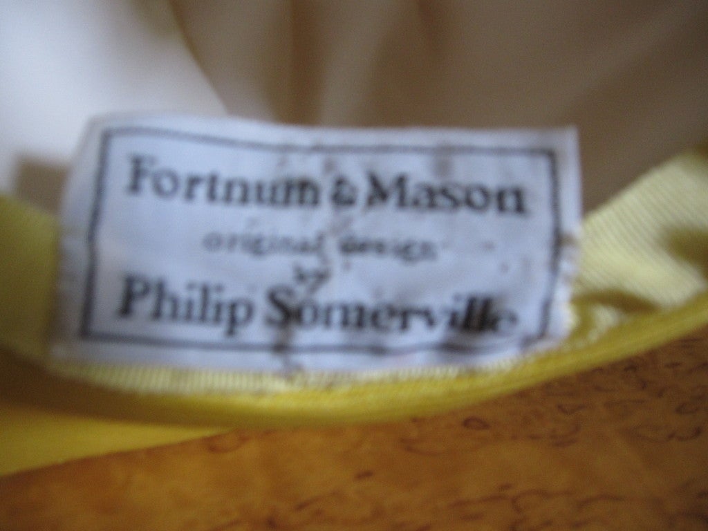 Fortnum and Mason wide brim straw yellow hat  Phillip Somerville 1