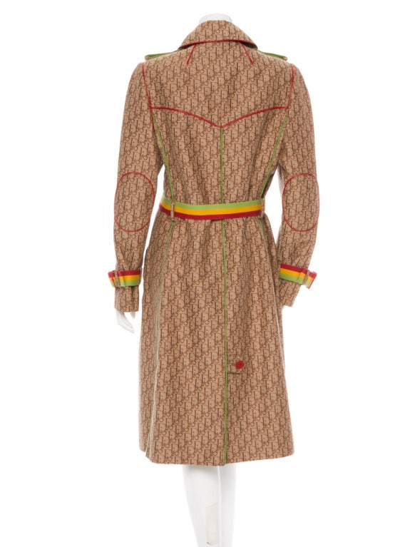 Christian Dior Rasta collection logo trench coat at 1stDibs