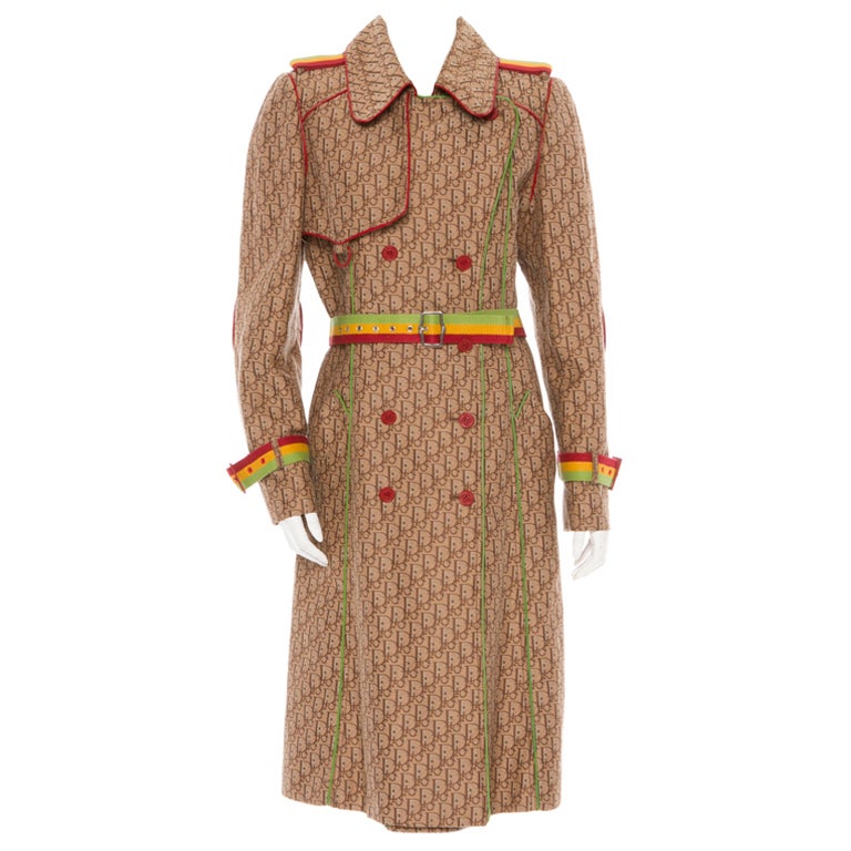 Christian Dior Rasta collection logo trench coat at 1stDibs