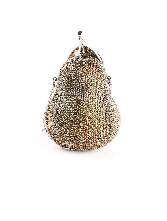 Judith Leiber Goldene Birne mit Juwelen besetzte Minaudiere Damen