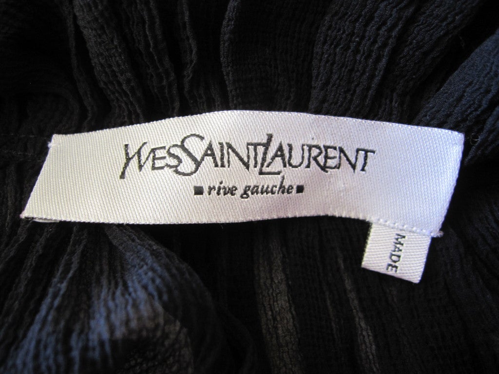 Yves Saint Laurent by Tom Ford black sheer silk blouse 3
