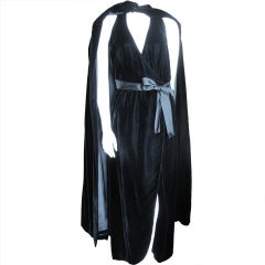 Mollie Parnis Madame X dress with matching floor length cape