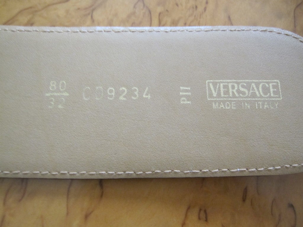 Gianni Versace wide snakeskin belt with Giant Medusa head buckle 2