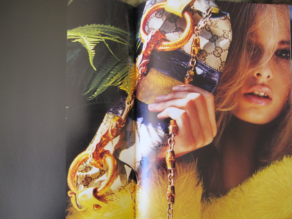 Gucci by Tom Ford Fall 2004 alligator trim jewel snake AD bag 2