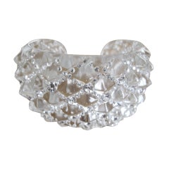 Christian Dior bold lucite cuff with crystals