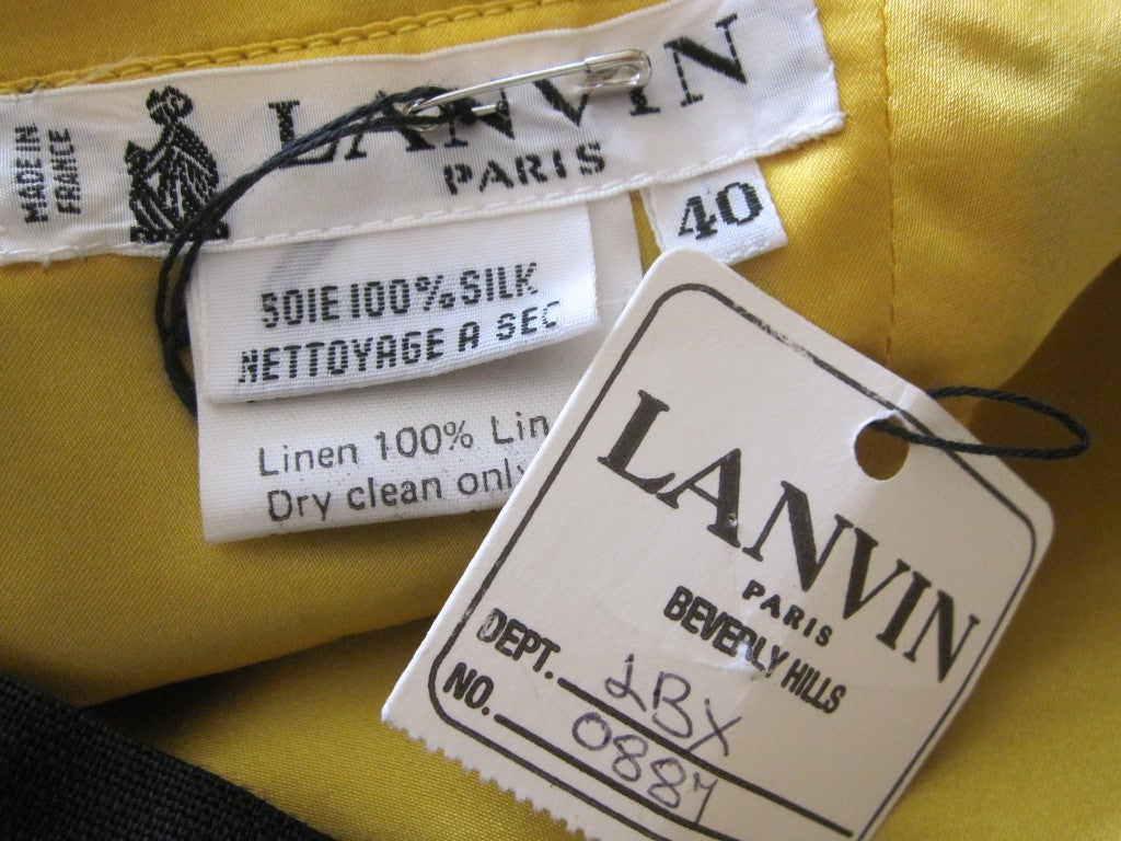 Lanvin vintage 70's silk backless tie silk dress with tags 5