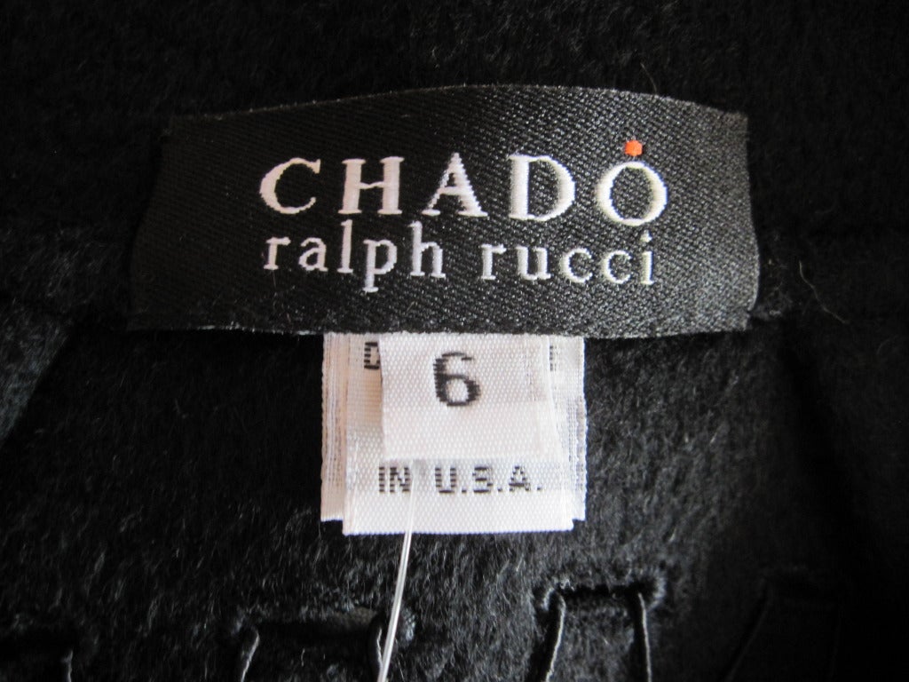 Chado Ralph Rucci couture label cashmere perforated jacket at 1stDibs