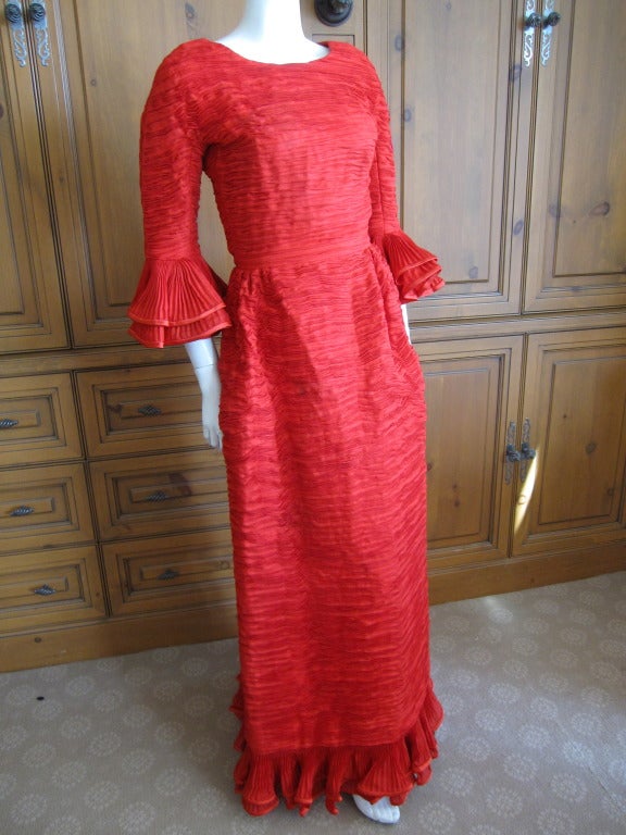 Women's Sybil Connolly pleated Irish handkerchief linen dress