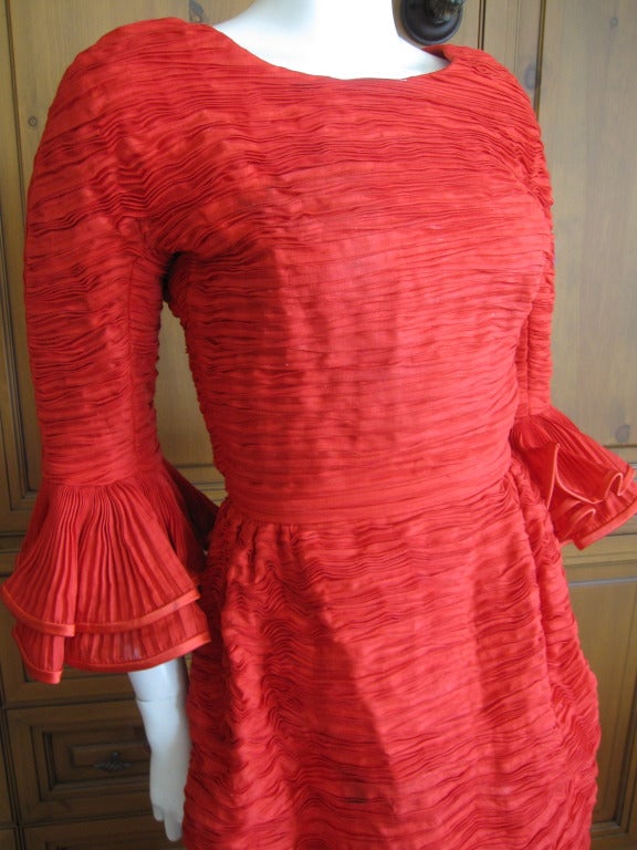 Sybil Connolly pleated Irish handkerchief linen dress 1