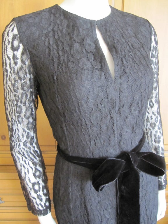 Women's Tom Ford 1st collection Fall 2011 leopard lace keyhole dress