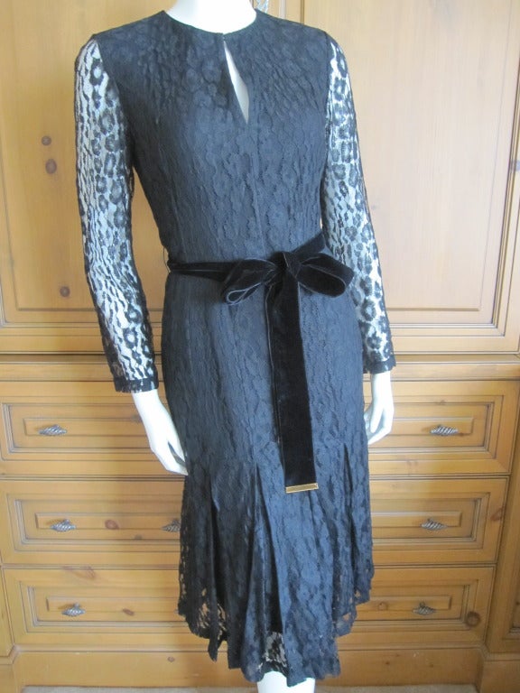 Tom Ford 1st collection Fall 2011 leopard lace keyhole dress
