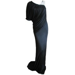 Givenchy by Ricardo Tischi Grecian draped black dress