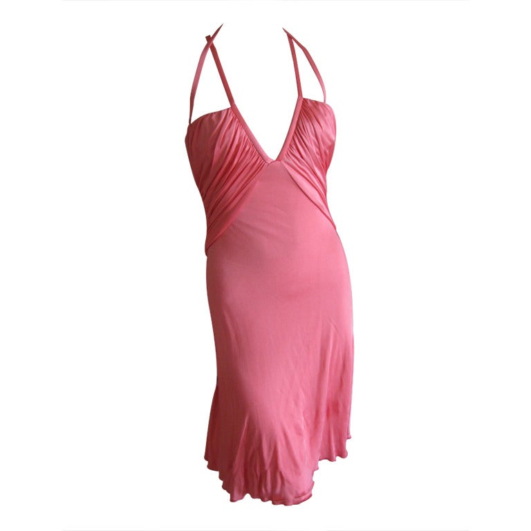 Versace ruched  pink dress New