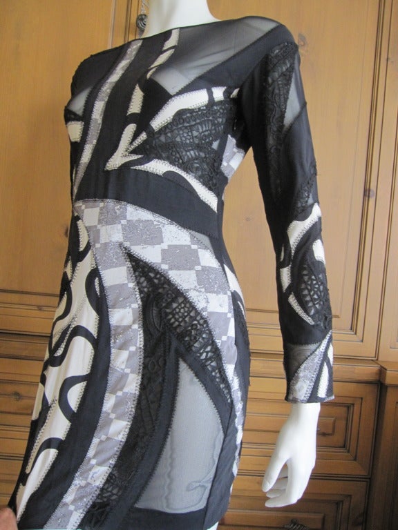Women's Emilio Pucci Op Art Dress with sheer inserts