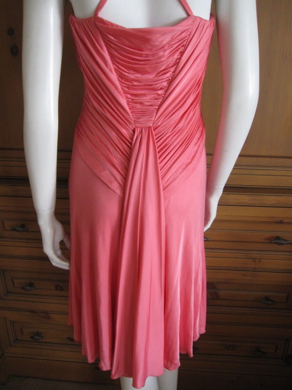 Women's Versace ruched  pink dress New